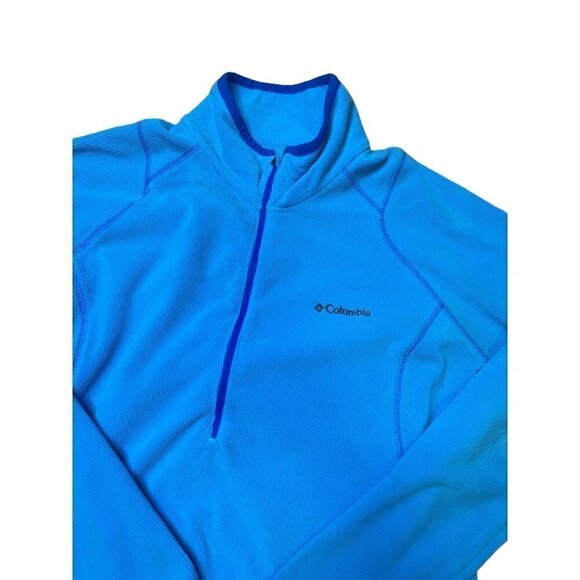 𝅺Columbia 1/4 Zip Pullover Blue Large - Picture 2 of 5